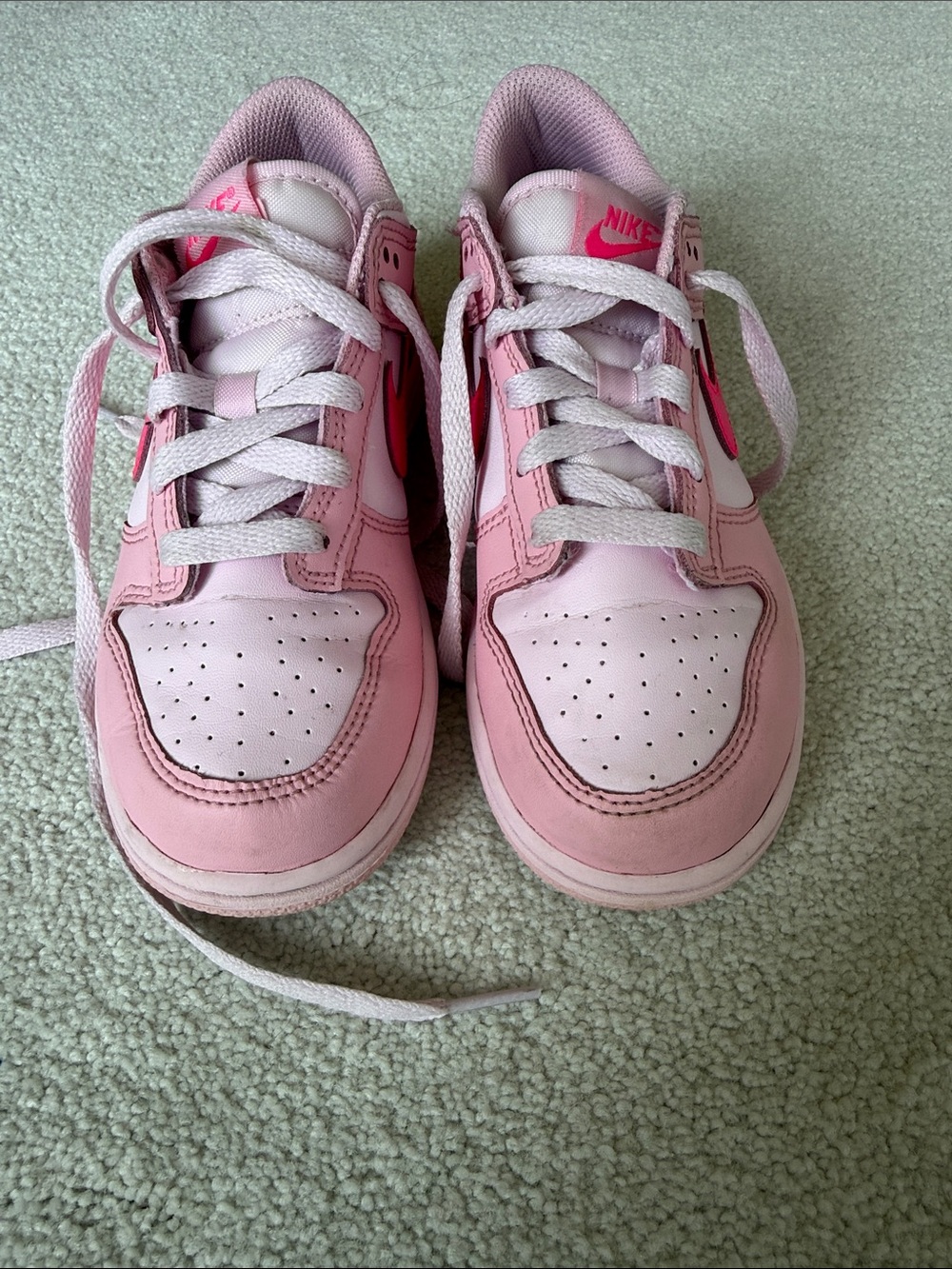 Nike Dunk Low Girls’ Pink Sneakers - Picture 2 of 6